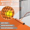 DYNAX Portable Pickleball Net - USAPA Official Size 22FT - Indoor/Outdoor Regulation - Full Court Size - Ideal Driveway Size Metal Frame - Portbale Design - Duffle Bag