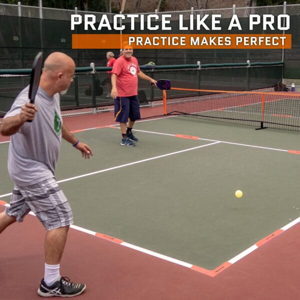 Portable Pickleball Net System for Indoor and Outdoor | 22ft Long Full Regulation Size Full Pickle Ball Net | Includes Floor Markers and Carry Bag | Create Full Portable Pickleball Court