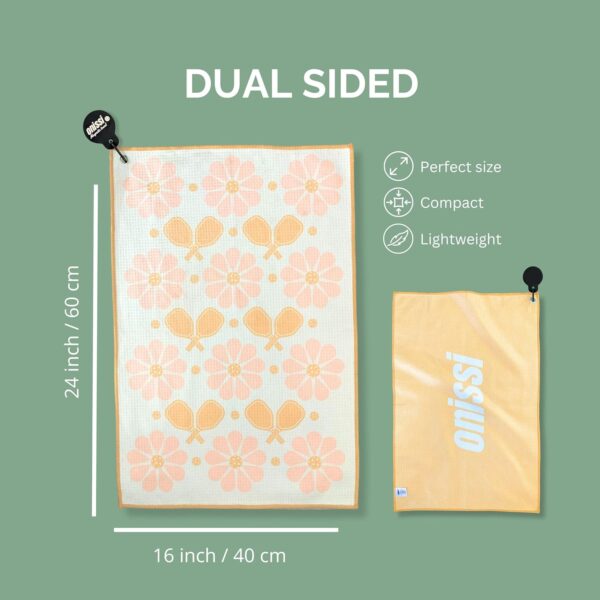 ONISSI Magnetic Pickleball Towel with Clip | Microfiber Sweat Towels for Men and Women | Trendy Accessories and Gifts for Pickleball Lovers