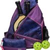 Glove It Sling Bag - 19 in x 13 in. Pickle Ball Bag w/Adjustable Strap, Clip-On Shoe Bag Included, Functional Pickleball Bag.