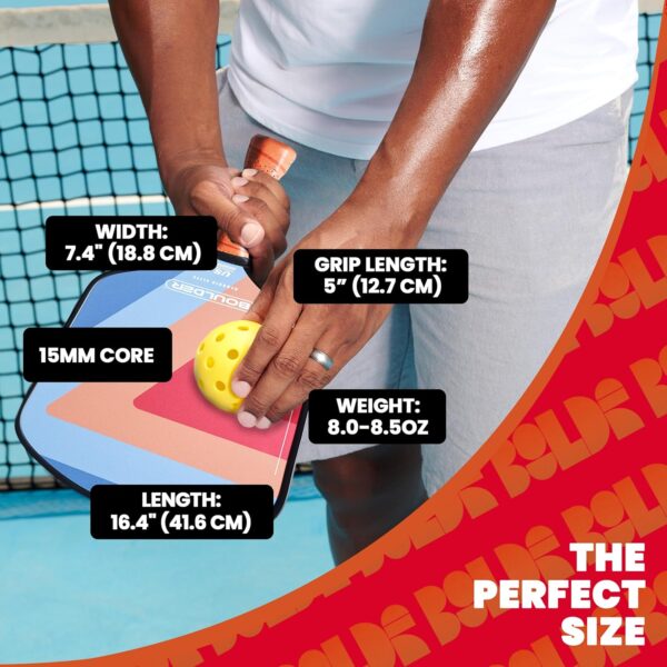 Boulder Carbon Fiber Pickleball Paddle | T700 Carbon Fiber | USAPA Approved, with Honeycomb Polymer Core | Pickleball Racket for Beginner & Experienced Players