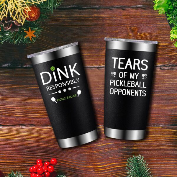 Pickleball Gifts for Men Women - Gifts for Pickleball Lovers - Valentine's Day, Christmas, Birthday Gifts for Pickleball Player - Tears of My Pickleball Opponents - Dink Responsibly Tumbler