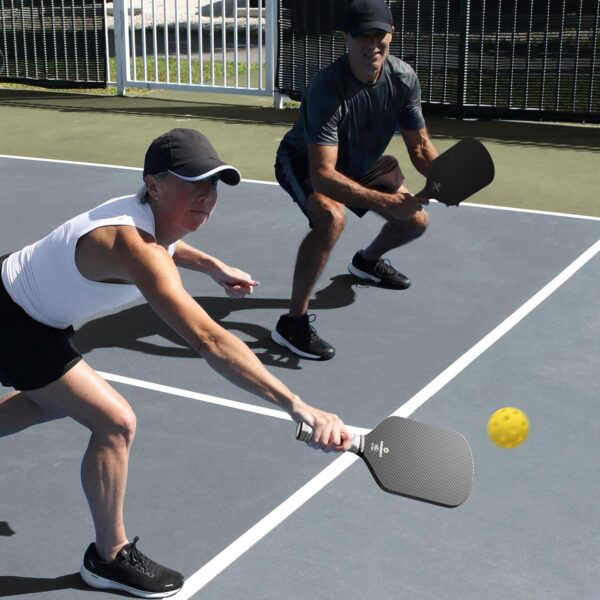 Pickleball Paddles，PACEARTH Lightweight 3K Raw Carbon Fiber Pickleball Paddle - USAPA Approved, 8oz, with Paddle Case & Eraser, Perfect Power & Control