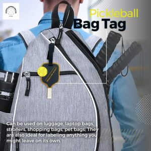 ID Tag Bag Buddy - What's The Score? - Sports Luggage Tag - Durable PVC Luggage ID Tag with Funny Pickleball Sayings – Travel & Sports Accessory for Players