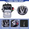 Pickleball Bag for 4 Paddles with Shoe Compartment, Pickleball Backpack with Fence Hook for Pickleball Accessories