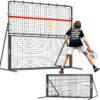 2-in-1 Pickleball Rebound Net & Pickleball Practice Trainer – 6x6FT Training Equipment Aid, Pickle Ball Trainer, Pickle Ball Machine for Dinks, Backhands, Volleys, Coordination, Kitchen, Ball Control