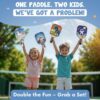 Kids Pickleball Paddle - Playful Dog Design | Lightweight Fiberglass Paddle for Children Under 12 (Only 0.37 lbs) | Small Grip for Easy Handling | Junior Youth Paddle for Boys & Girls