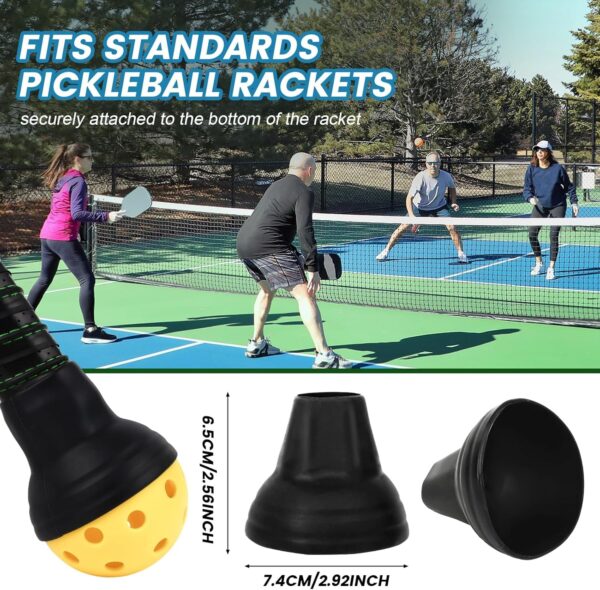 4 PCS Pickleball Ball Retriever,Premium Silicone Pickleball Picker, Pickleball Grabber, Universal Pickleball Upper Suction Cup, Picks Up Balls Easily Without Bending Over, Fits Any Pickleball Paddles