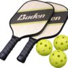 Baden Pickleball Starter Set | Includes 2 Wood Paddles, 3 Pickleballs, and Mesh Carry Bag | Ideal for Beginners and Casual Play