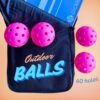 Pickleball Paddle Set for Couples Women Kids | Cute Aesthetic USAPA Approved | 2 Textured Paddles, 4 Balls, 1 Carrying Bag | Lightweight 8oz, 16mm Core, 16.5” Length