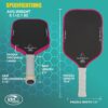 Pickleball Paddles,3K Raw Carbon Fiber Pickleball Paddle Surface with Great Grit & Spin,T700 Pickleball Rackets with Excellent Power,Control & Balance,USAPA Approved,1 Cover,3 Tapes