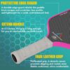 Pickleball Paddles,3K Raw Carbon Fiber Pickleball Paddle Surface with Great Grit & Spin,T700 Pickleball Rackets with Excellent Power,Control & Balance,USAPA Approved,1 Cover,3 Tapes