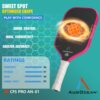 Pickleball Paddles,3K Raw Carbon Fiber Pickleball Paddle Surface with Great Grit & Spin,T700 Pickleball Rackets with Excellent Power,Control & Balance,USAPA Approved,1 Cover,3 Tapes
