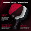 Pickleball Paddles Set of 2, USAPA Approved Carbon Fiber Pickle Ball Rackets 2 Pack, 14mm Polypropylene Honeycomb Core, Lightweight Design, Perfect for Beginners and Advanced Players