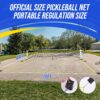 Pickleball Net Set with Pickleball Court Marking Kit 22FT Portable Pickleball Nets with Net Tension Adjuster, Wood Paddles Set of 4 and Carrying Bag for Indoor and Outdoor Use
