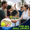 Sukeen Outdoor Pickleball Balls 40 Holes, High Bounce True Flight Pickleball Ball, High Visibility Outdoor Pickleballs, High Elasticity Pickle Balls with Mesh Bag