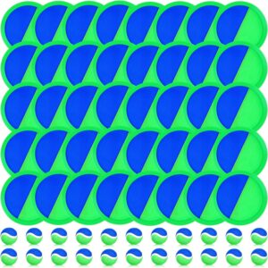Vinsot Toss and Catch Game Set 40 Paddles 20 Balls Beach Yard Family Outdoor Sports Games Toss and Catch Set with Paddles Ball Nylon