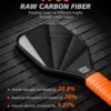 Pickleball Training Paddle, USAPA Approved T700 Carbon Fiber Sweet Spot Pickle Ball Racket Restore the weight of a regular racket, 16MM Polymer Honeycomb Core for Pickleball Training & Practice