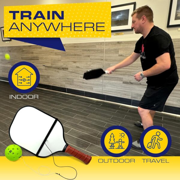 BOSS Pickleball Trainer Ball with String - Pickleball Rebounder for Dink Practice & Hand Eye Coordination