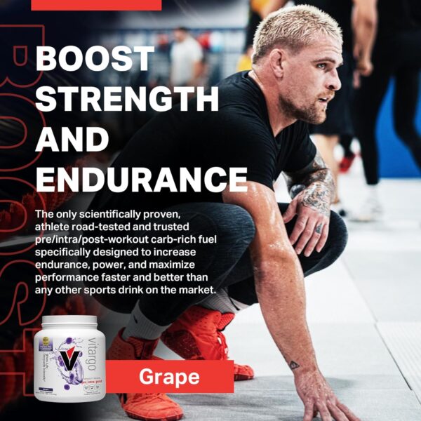 Vitargo Carbohydrate Powder | Feed Muscle Glycogen 2X Faster | 1 LB Grape Pre Workout & Post Workout Recovery Powder | Carb Supplement for Recovery, Endurance, Gain Muscle Mass