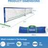 flybold Pickleball Net Set – Lightweight Metal Frame, Easy Setup with Carrying Bag for Indoor & Outdoor Play