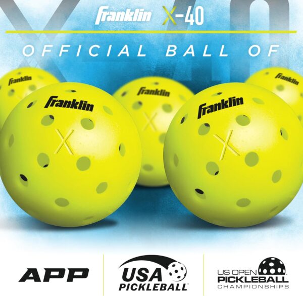 Franklin Sports Pickleball Paddle and Ball Set - (2) Wooden Rackets + (2) Balls - 2 Players Paddle Set - USA Pickleball (USAPA) Approved