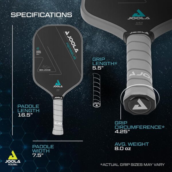 JOOLA C2 Professional Pickleball Paddles – Charged Surface Technology for Power & Feel – Select Perseus or Hyperion Shape – Fully Encased Carbon Fiber – USAP Approved – Well Balanced w/Pop & Control