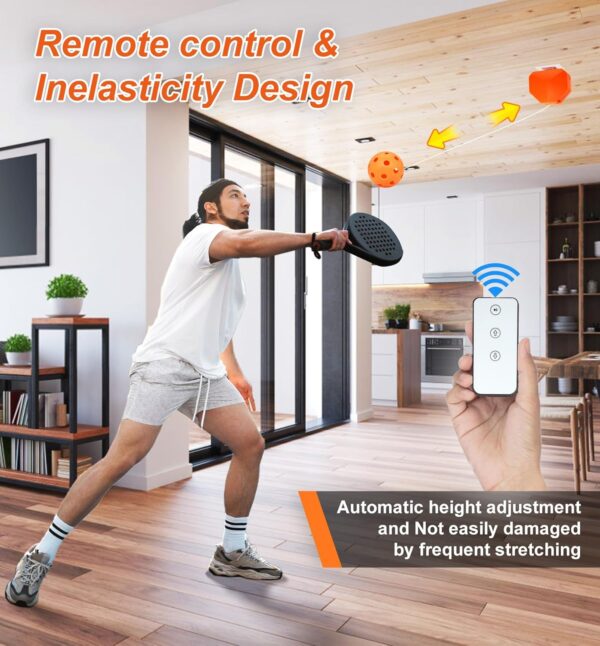 Pickleball Trainer, Pickleball Practice Remote Control Auto Adjust Height, Match Buddy Electric Pickleball Training Aids for All Ages, Durable Player Pickleball Equipment for Solo Training Beginner