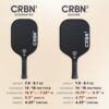 CRBN1 and CRBN2 Pickleball Paddle - Carbon Fiber Pickleball Paddle with Honeycomb Poly Core - Perfect Balance of Power & Control