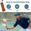 Picklebal Paddle Set of 2 Pickleball Paddles and 2 Balls Association Approved Rackets Honeycomb Core, Fiberglass Exterior, Comfort Grip Premium & Lightweight