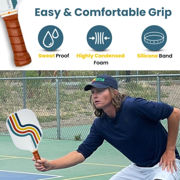 Picklebal Paddle Set of 2 Pickleball Paddles and 2 Balls Association Approved Rackets Honeycomb Core, Fiberglass Exterior, Comfort Grip Premium & Lightweight