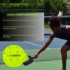 12-Pack Premium Outdoor Pickleball Balls | 40 Holes Fluorescent Green Balls | All-Surface Play | Crack-Resistance | Convenient Drawstring Mesh Bag | USAPA Official Size and Weight