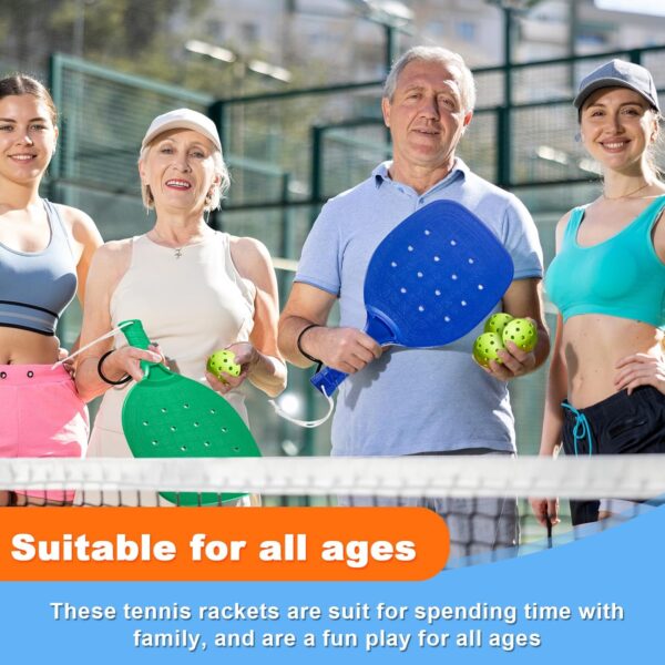 Plastic Paddleball Racket PE Equipment for Elementary School Paddle Ball Racket with Lanyard Physical Education Classes Equipment 6 Colors, 15.2 x 7.5 Inches