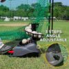 Tennis Ball Machine, Adjustable&Portable Pickleball Launcher with Auto Swing, Launch Training Machine, No Battery Power Required, for Batting and Fielding Practice