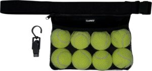 Ball Holder for Pickleball Tennis Golf - Adjustable waist with Towel Hook Peg Accessories Space