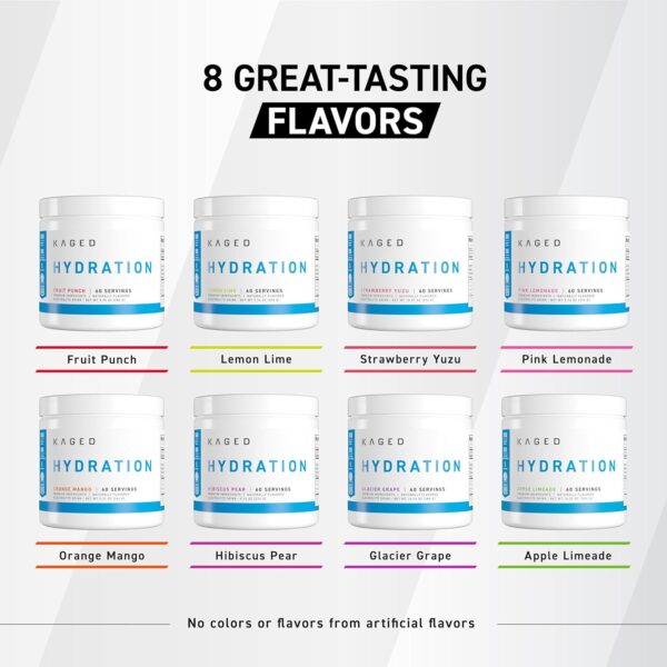 Kaged Electrolyte Hydration Powder Hydracharge Orange Mango Sports Drink for Men and Women Pre, Post, Intra Workout Supplement 60 Servings