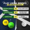 Kelso Pickleball, PU Foam Pickleball Balls for Reduced Noise, Enhances Hand-Eye Coordination, Indoor & Outdoor Use, Standard or Small Trainer-Sized Balls