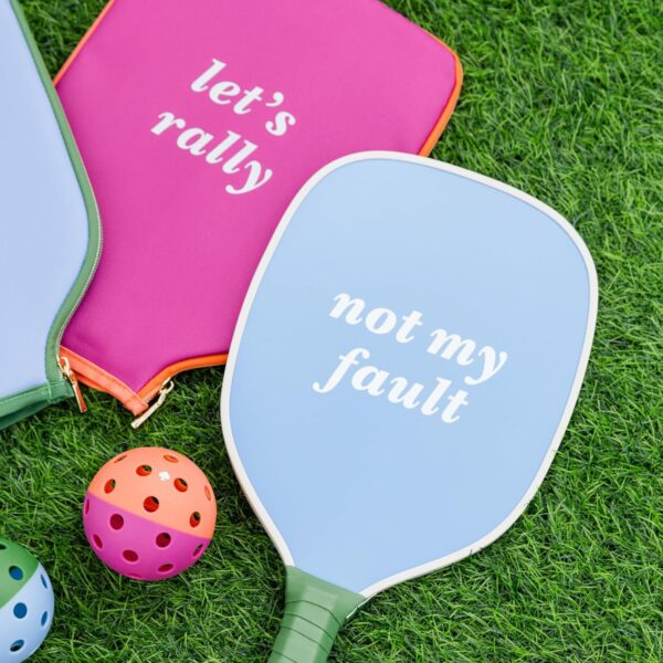 Kate Spade New York Let's Rally Blue and Pink Pickleball Set Including 2 Paddles, 2 Paddle Covers, and 2 Pickleball Balls Two Tone, Let's Rally