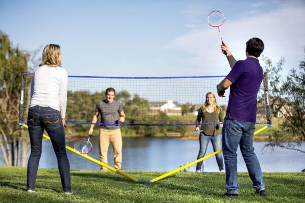 Triumph Sports Multi-Sport Versatile Combo Outdoor Game Net Set Includes Volleyball, Badminton, and Pickleball, Blue (35-7510-2)