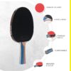 Killerspin Jet Set of 2 - Ping Pong Paddles Combo Package - Red & Black Table Tennis Rackets - 3 White Ping Pong Balls
