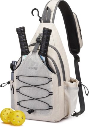 G4Free Pickleball Bag, Crossbody Sling Bag for Men Women, Pickleball Backpack, Pickle Ball Paddle Bag Gifts for Sports
