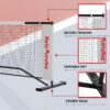 Portable Pickleball Net System - Official Regulation Size Pickle Ball Net for Outdoor and Indoor Use Durable and Lightweight Pickleball Nets for Competitive and Recreational Play