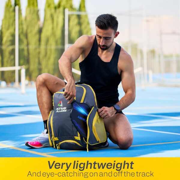 Pickleball Backpack - Durable Sling Bag for Men & Women, Holds 2-4 Paddles, with Fence Hook, Shoe Compartment & Water Bottle Holder