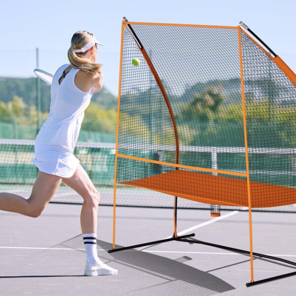 MR 7'x6' Freestanding Multi-Sport Training Return Net - Compatible with Tennis, Pickleball, Softball, Baseball & Toss Machine