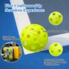 Outdoor Pickleball Balls, 4 Pack| 12 Pack 40 Holes Premium Pickle Balls 2024 Quiet Pickleballs for All Levels Sport Durable and High Visibility Ball Usapa Standard