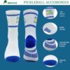 Pickleball Socks for Men Women, Performance Athletic Mid Calf Sock, Gifts for Pickleball Lovers One Size 7-13