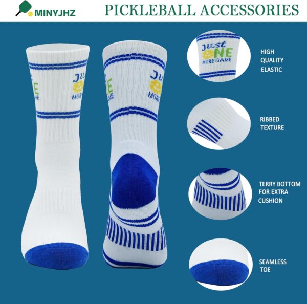 Pickleball Socks for Men Women, Performance Athletic Mid Calf Sock, Gifts for Pickleball Lovers One Size 7-13
