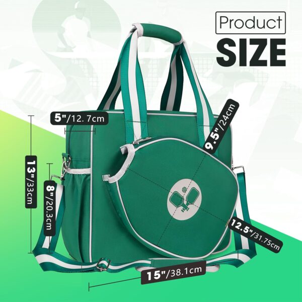 Newluck Pickleball Sling Tote Crossbody Bag for Women Men with Paddle Cover Pocket External Ball Bag and Adjustable Shoulder Strap Fence Hook Accessories
