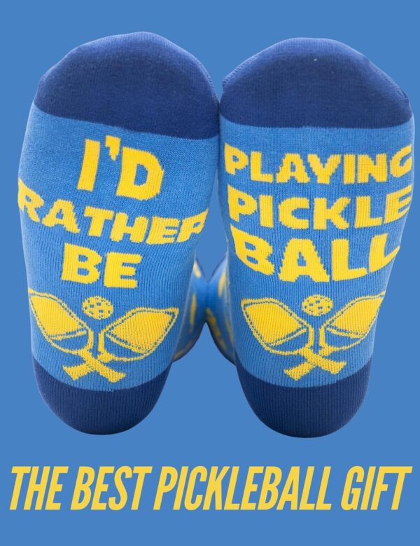 InnoBeta Funny Pickleball Gifts: One Size Crew Socks, I'd Rather Be Playing