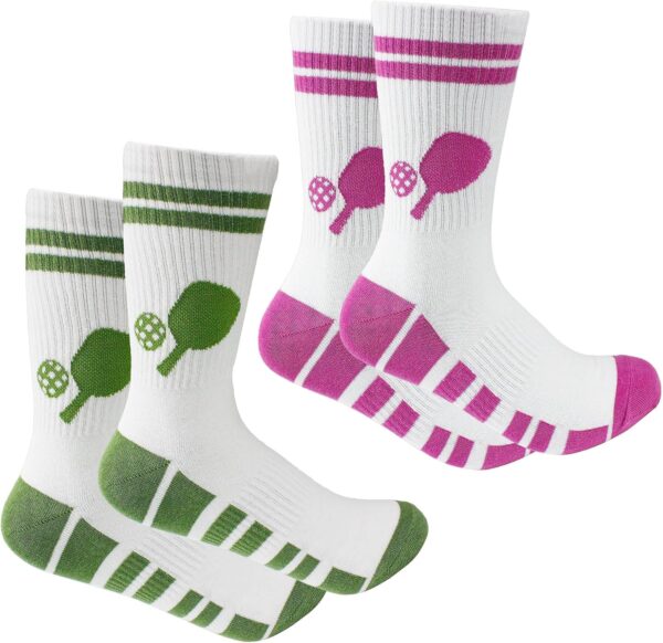 KOFULL Pickleball Gifts for Women and Men, Pickleball Accessories, Cotton Men's Novelty Socks 2 Pairs for Pickleball, Tennis